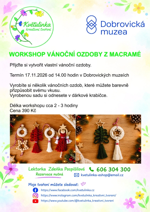 Macramé vánoční ozdoby 17.11.2026 Dobrovice final